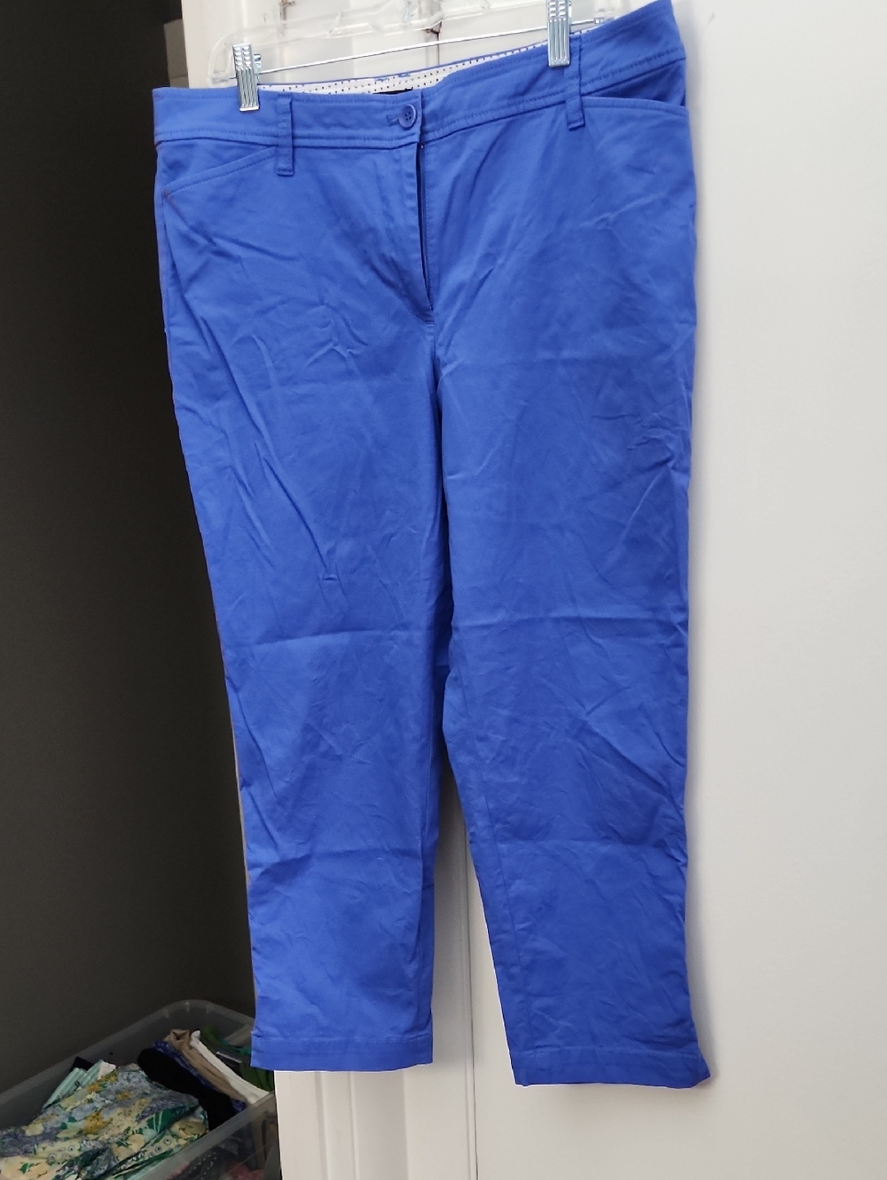 Talbots Bright Blue Perfect Cropped Pants
